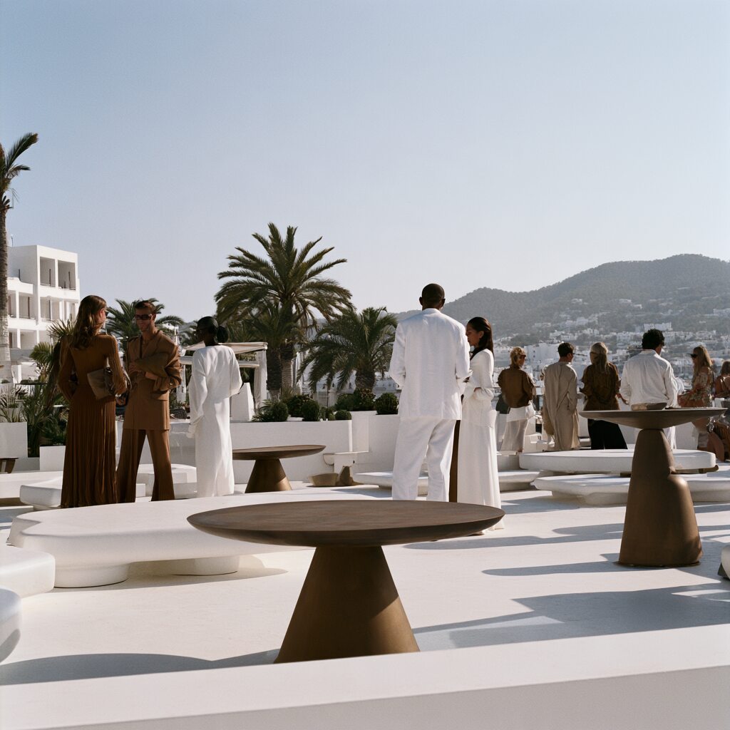 Outdoor restaurant seating: rattan chairs and tables on a shaded terrace by ON HORECA